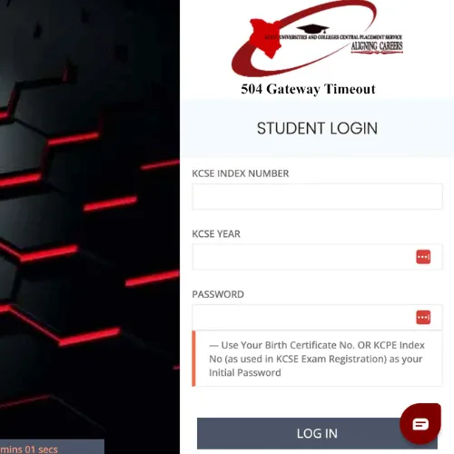 KUCCPS Student Portal Not Working